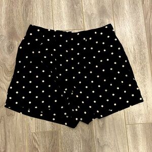 Black polkadot shorts